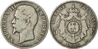 Frankreich 5 Francs Münze, Napoleon III, Napoléon III, Strasbourg, S -