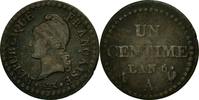 Frankreich Centime Münze, Dupré, Paris, S+, Bronze, KM:646, Gadoury:76 -
