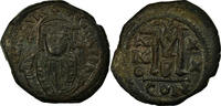 Follis Münze, Maurice Tiberius, Constantinople, SS, Kupfer, Sear:495 -