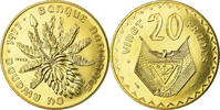 Ruanda 20 Francs Münze, Paris, ESSAI, STGL, Messing, KM:E6 -
