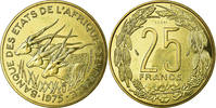 Zentralafrikanische Staaten 25 Francs Münze, Paris, ESSAI, VZ+ -