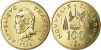 Neukaledonien 100 Francs Münze, Paris, ESSAI, VZ+, Nickel-Bronze -