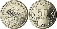 Zentralafrikanische Staaten 50 Francs Münze, Paris, ESSAI, STGL -