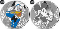 Frankreich 10 Euro Monnaie de Paris, Disney - 100th Birthday - Colorized -