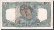 Frankreich 1000 Francs Geldschein, 1945-7-12, VZ, Fayette:41.6, KM:130a -