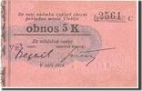 Tschechische Republik 5 Korun Geldschein, 1914-09-05, UNZ- -