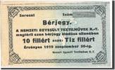 Ungarn 10 Filler Geldschein, 1919-09-30, VZ+ -