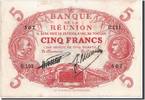 Réunion 5 Francs Geldschein, KM:14, SS+ -