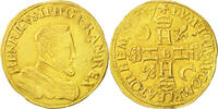 Frankreich Double Henri d'or 1557 Rouen Münze, Henri II, Rouen, SS, Gold