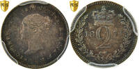 Großbritannien 2 Pence Münze, Victoria, PCGS, PL65, STGL, Silber -