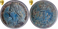 Großbritannien Penny Victoria, Maundy, London, Silber, PCGS -
