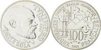 Frankreich 100 Francs Münze, Zola, Paris, ESSAI, UNZ, Silber, KM:E131 -