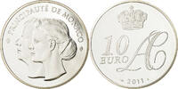 Monaco 10 Euro Mariage Princier, STGL, Silber -