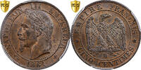 Frankreich 5 Centimes Napoleon III, Strasbourg, Bronze, PCGS -