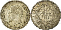 Frankreich 20 Centimes Münze, Napoleon III, Napoléon III, Paris, VZ -