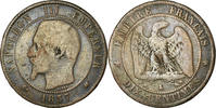 Frankreich 10 Centimes Münze, Napoleon III, Napoléon III, Bordeaux, S -