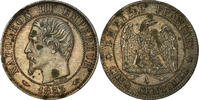 Frankreich 5 Centimes Münze, Napoleon III, Napoléon III, Paris, SS+ -