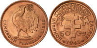 Kamerun 50 Centimes Münze, Pretoria, UNZ, Bronze, KM:6 -