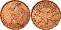 Kamerun 50 Centimes Münze, Pretoria, UNZ, Bronze, KM:6 -