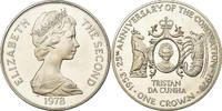 Tristan Da Cunha Crown Münze, Elizabeth II, Pobjoy Mint, Proof, VZ+ -