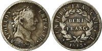 Frankreich 1/2 Franc Münze, Napoléon I, Nantes, S, Silber, KM:691.13 -