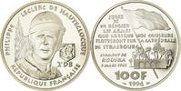 Frankreich 100 Francs Münze, Général Leclerc, BE, STGL, Silber -