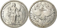 Neukaledonien 2 Francs Münze, Paris, VZ+, Aluminium, KM:3 -