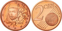 Frankreich 2 Euro Cent Proof / BE, STGL, Copper Plated Steel, KM:1283 -