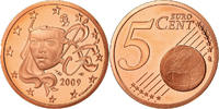 Frankreich 5 Euro Cent Proof / BE, STGL, Copper Plated Steel, KM:1284 -