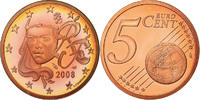 Frankreich 5 Euro Cent Proof / BE, STGL, Copper Plated Steel, KM:1284 -