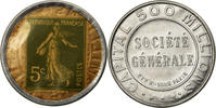 Frankreich 5 Centimes Münze, Société générale, Timbre-Monnaie, VZ -