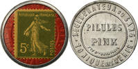 Frankreich 5 Centimes Münze, Pilules Pink, Timbre-Monnaie, VZ, Aluminium -