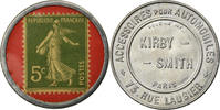 Frankreich 5 Centimes Münze, Kirby Smith, Automobiles, Timbre-Monnaie, VZ -