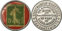 Frankreich 5 Centimes Münze, Etablissements Raoult-Grospiron, Timbre-Monnaie -