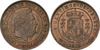 Spanien 5 Centimos Münze, Charles VII, VZ, Kupfer, KM:669 -