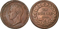 Monaco Decime Münze, Honore V, S+, Kupfer, KM:97.1, Gadoury:105 -