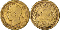 Monaco Decime Münze, Honore V, Cuivre jaune, S, Kupfer -