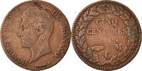 Monaco 5 Centimes, Cinq Münze, Honore V, S, Kupfer, KM:95.2a -