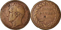 Monaco 5 Centimes, Cinq Münze, Honore V, Grosse tête et Cuivre -