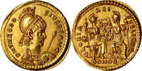 Solidus Theodosius II, Constantinople, Gold, VZ, RIC:207 -