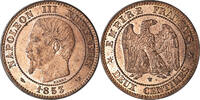 Frankreich 2 Centimes Münze, Napoleon III, Napoléon III, Lille, UNZ -