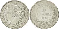 Frankreich 5 Francs Münze, Cérès, Bordeaux, S+, Silber, KM:818.3 -