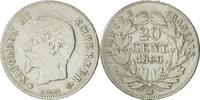 Frankreich 20 Centimes Münze, Napoleon III, Napoléon III, Strasbourg -