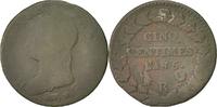 Frankreich 5 Centimes Münze, Dupré, Orléans, SGE+, Bronze, KM:640.9 -