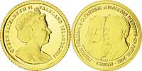 Falkland Islands 1/64 Crown Münze, Elizabeth II, STGL, Gold -