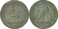 Spanien 5 Centimos Münze, Provisional Government, Barcelona, SS+ -