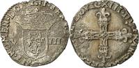 Frankreich 1/8 Ecu Münze, Louis XIII, Nantes, S, Silber, Gadoury:23 -
