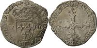Frankreich 1/8 Ecu 1607 Nantes Münze, Henri IV, Nantes, S+, Silber, Duplessy:1223