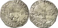 Frankreich 1/4 Ecu Münze, Louis XIII, 1/4 Écu à la croix, Bayonne -