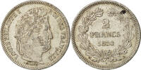 Frankreich 2 Francs Münze, Louis-Philippe, Rouen, VZ, Silber, KM:743.2 -